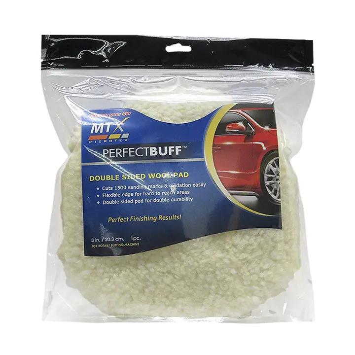 Microtex Buffing Pad Double Sided Wool Pad 8" 1