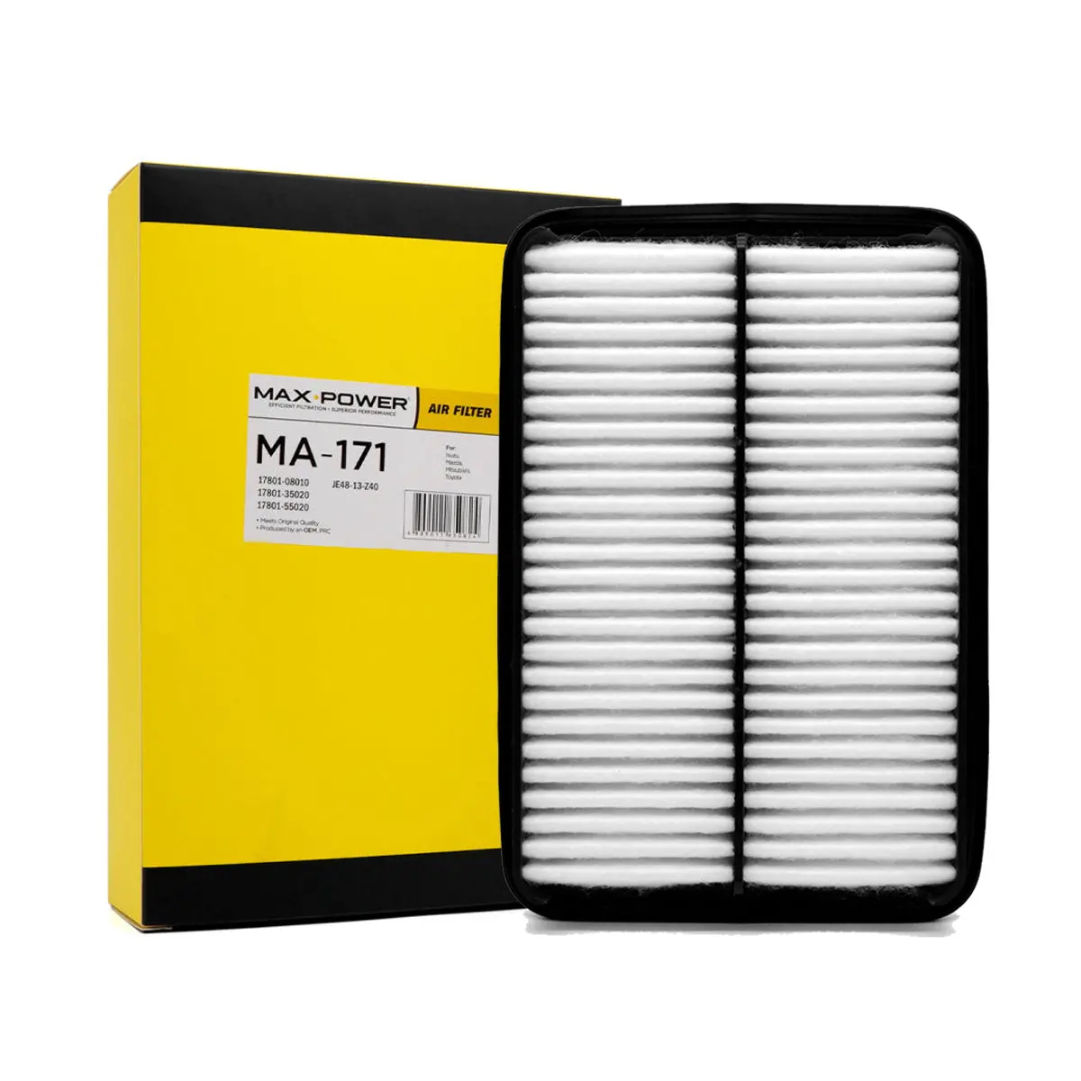 Max Power Air Filter Ma-171 For Toyota Previa 2.4 90-00, New Mitsubishi L300 1