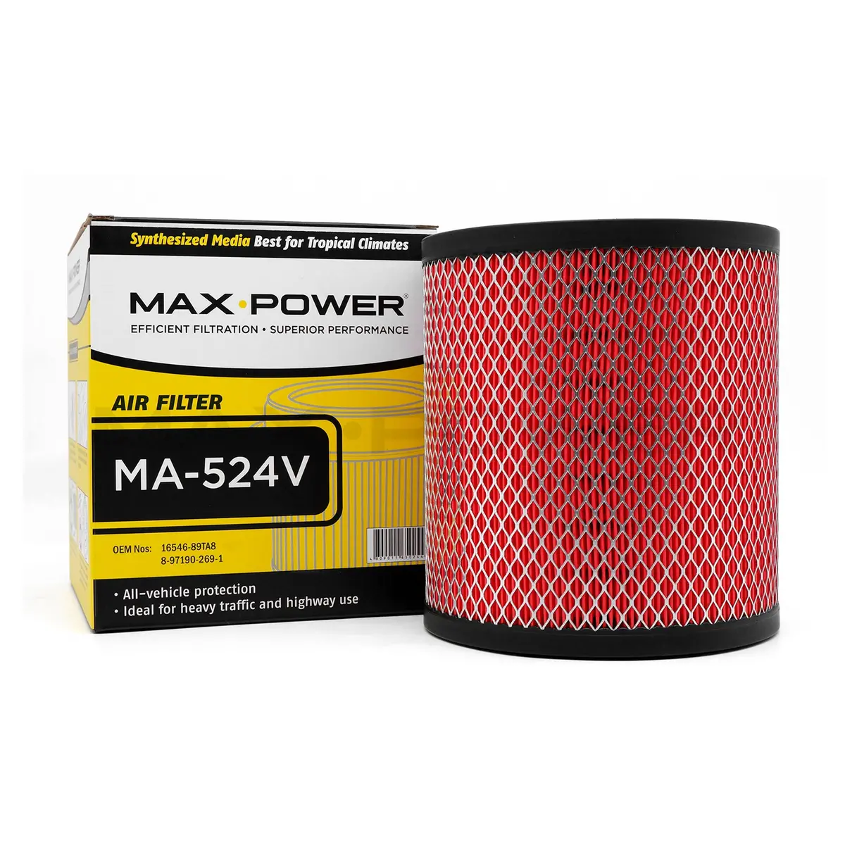 Max Power Air Filter Ma-524V For Isuzu Nkr71 4Hj1, Nkr81 4Hl1/4Hf1, Trooper, 4Hg1 1