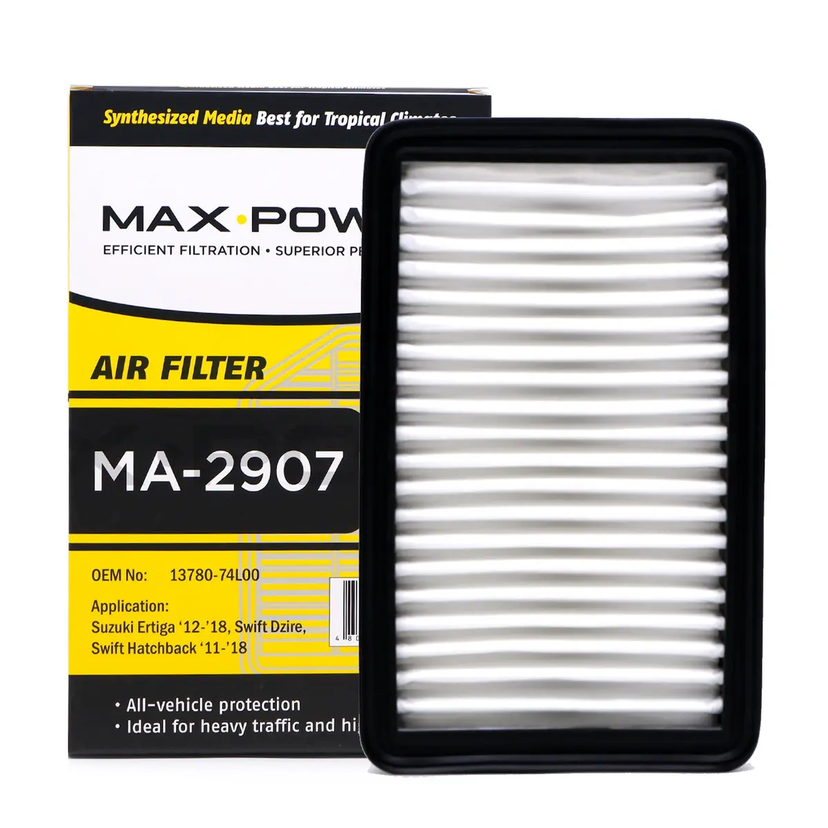 Max Power Air Filter Ma-2907 For Suzuki Swift 2011-2018, Swift Dzire 2012-, Ertiga 2012-2018 1