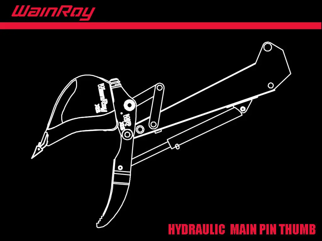 Wain Roy Hydraulic Direct Main Pin Thumb For Excavators And Backhoe Loaders 1