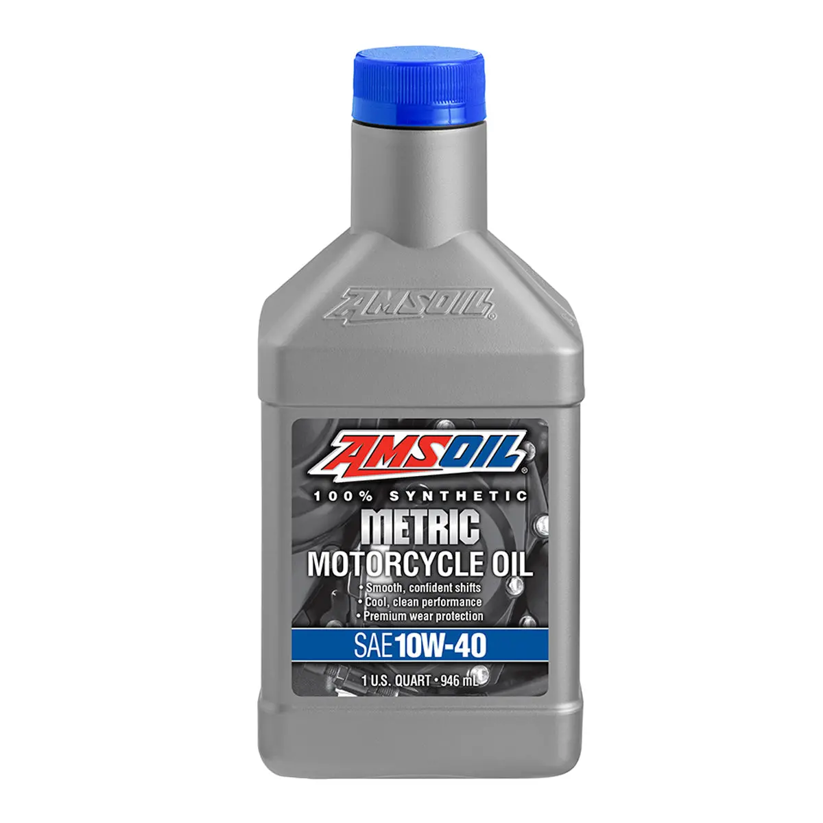 Amsoil 100% Synthetic Metric Motorcycle Oil 10W40 1 Quart 1
