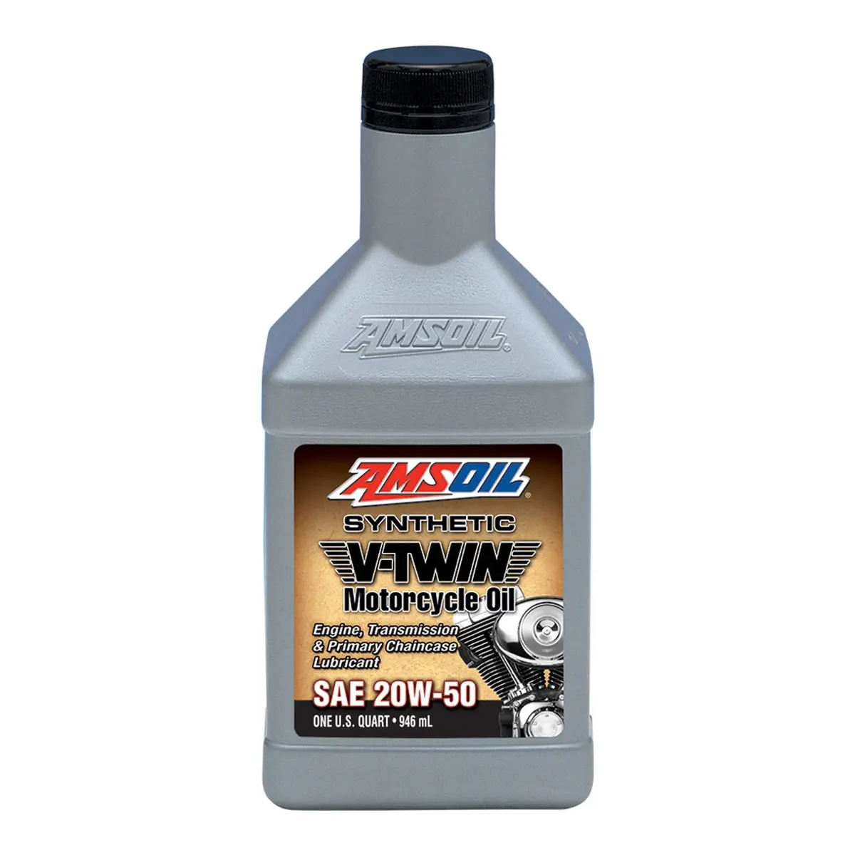 Amsoil 100% Synthetic V-Twin Motorcycle Oil 20W50 1 Quart 1