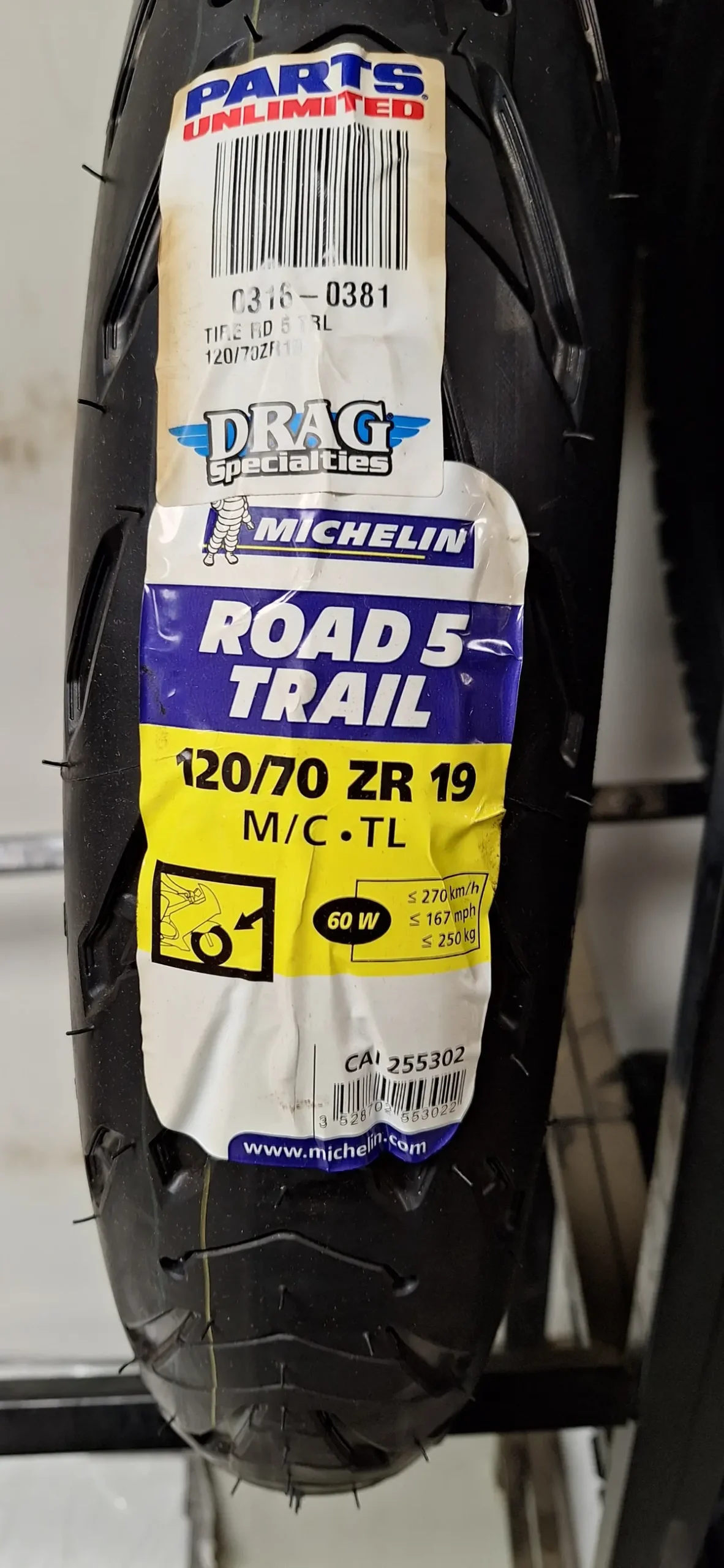 Michelin Road 5 Trail 120/70-19 Closeout Tires 1