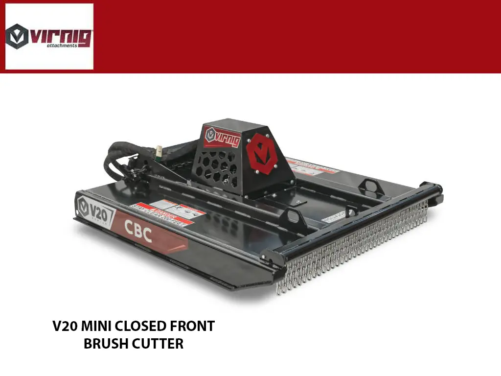 Virnig V20 Mini Skid Steer Closed Front Rotary Brush Cutter 1