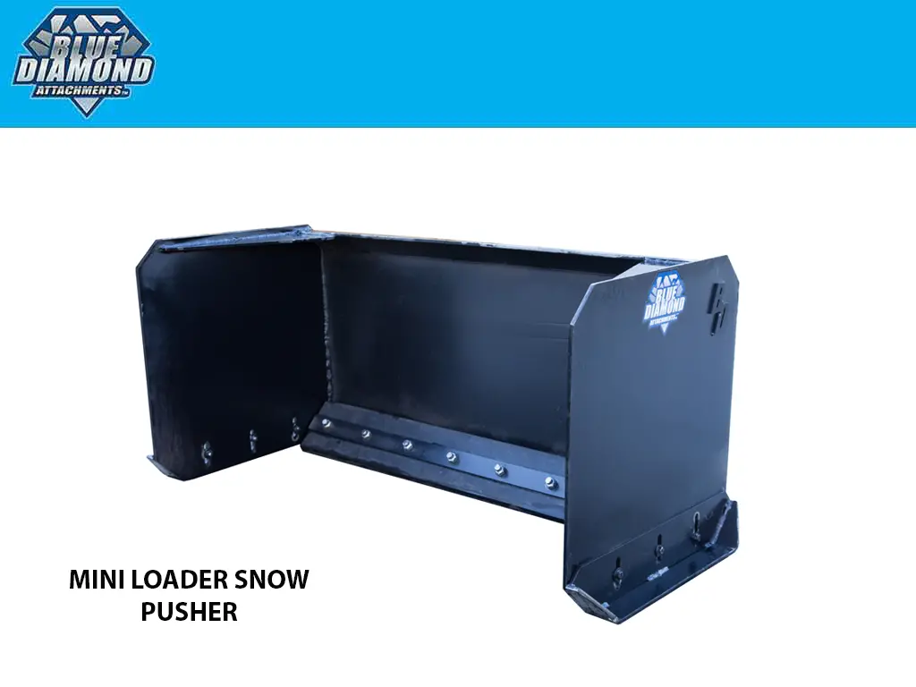Blue Diamond Snow Push For Mini Loader 1