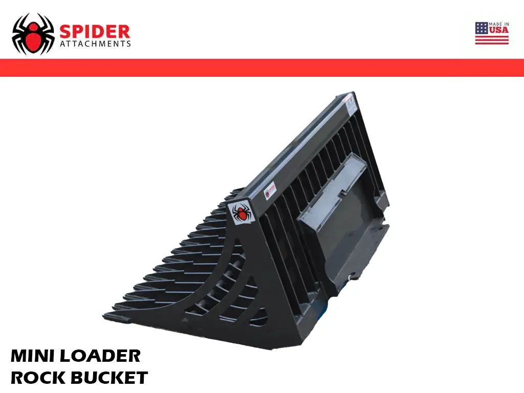 Spider Attachments Rock Bucket For Mini Loader 1