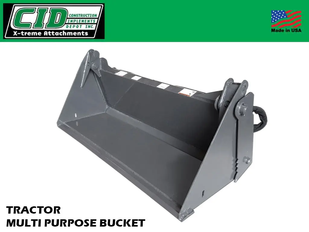 Cid 4-In-1 Buckets For Tractors With Skid Steer Coupler 1