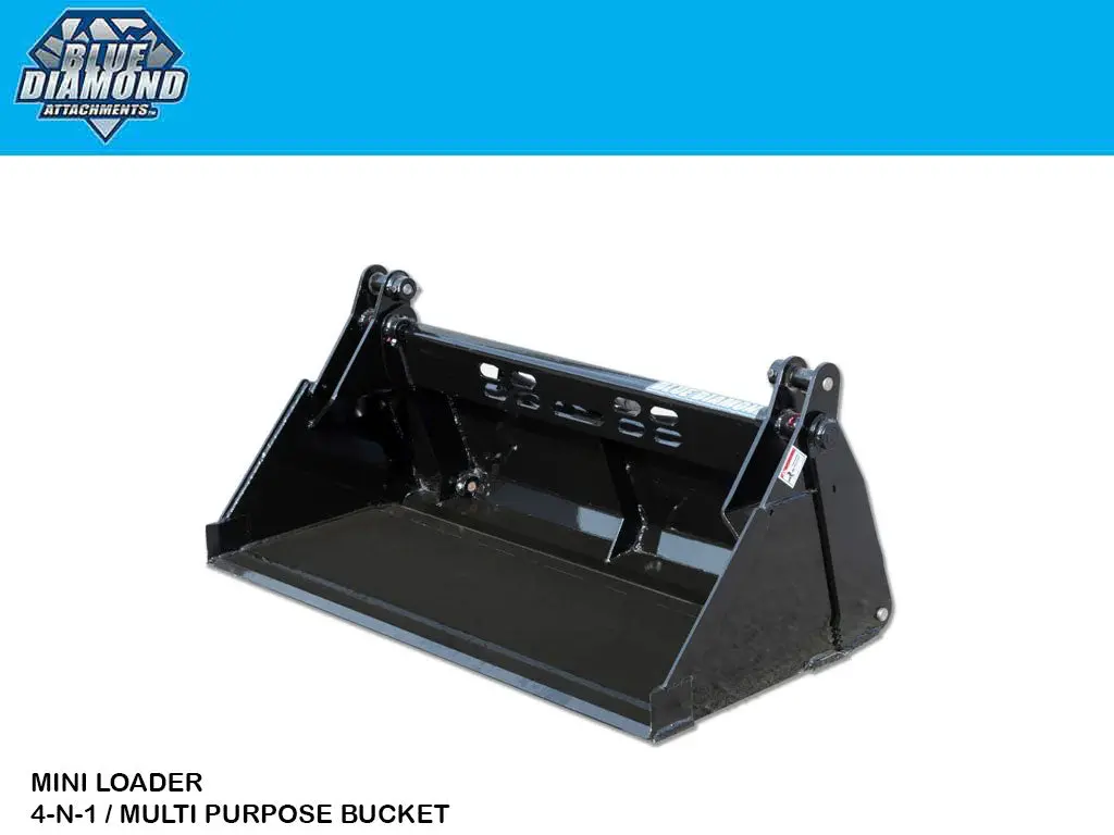 Blue Diamond  4-In-1 Bucket For Mini Loader 1