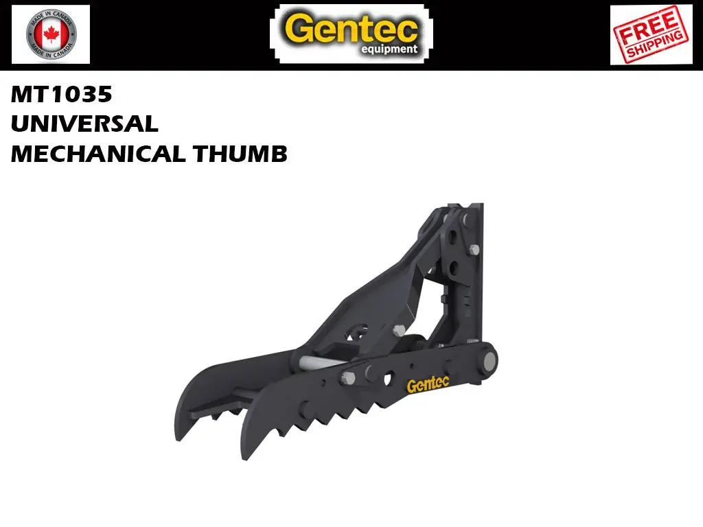 Mt1035 Gentec Universal Mechanical Excavator Thumbs, 10000-15000 Lbs Excavators 1