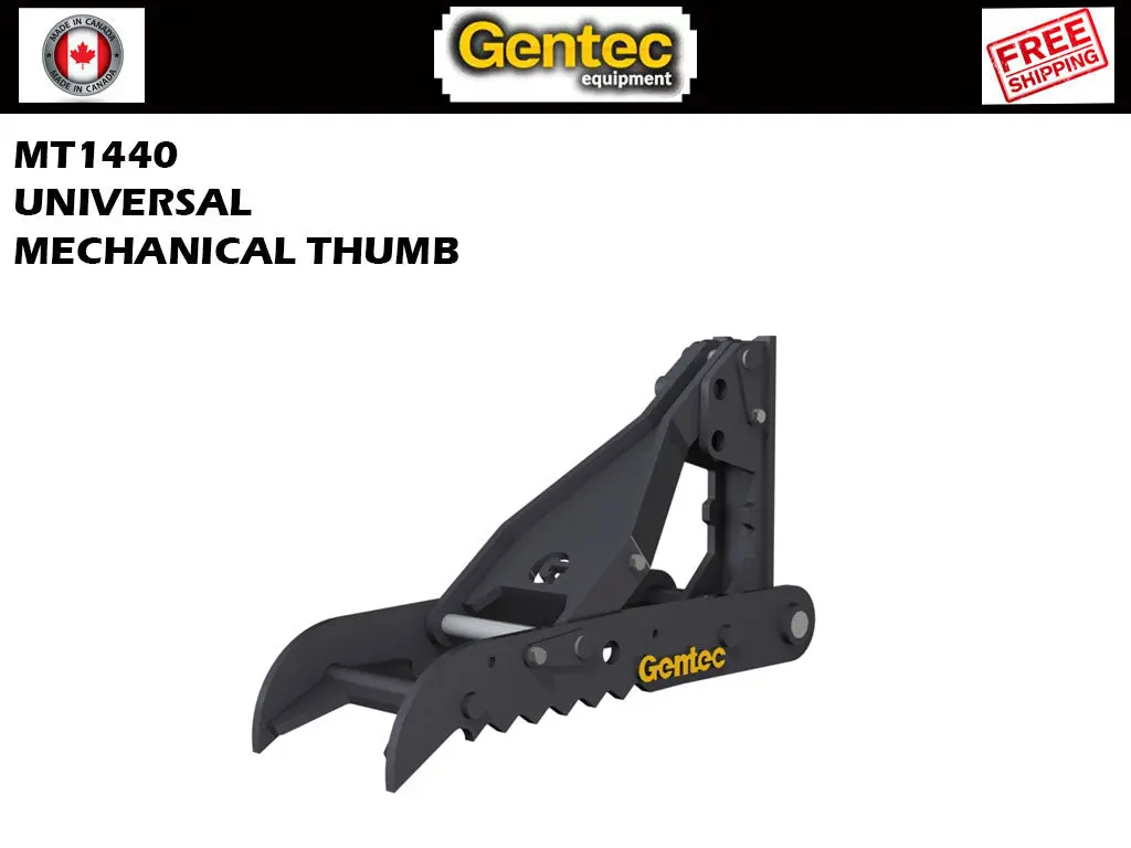 Mt1440 Gentec Universal Mechanical Excavator Thumbs, 10000-22000 Lbs Excavators 1