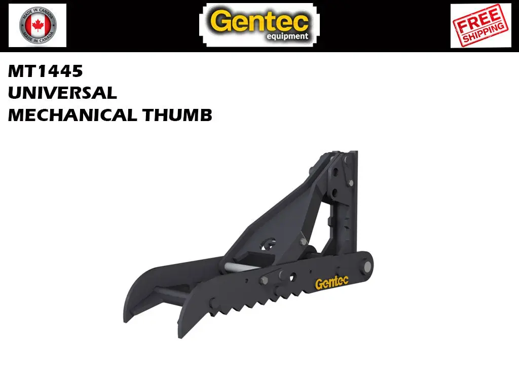 Mt1445 Gentec Universal Mechanical Excavator Thumbs, 10000-22000 Lbs Excavators 1