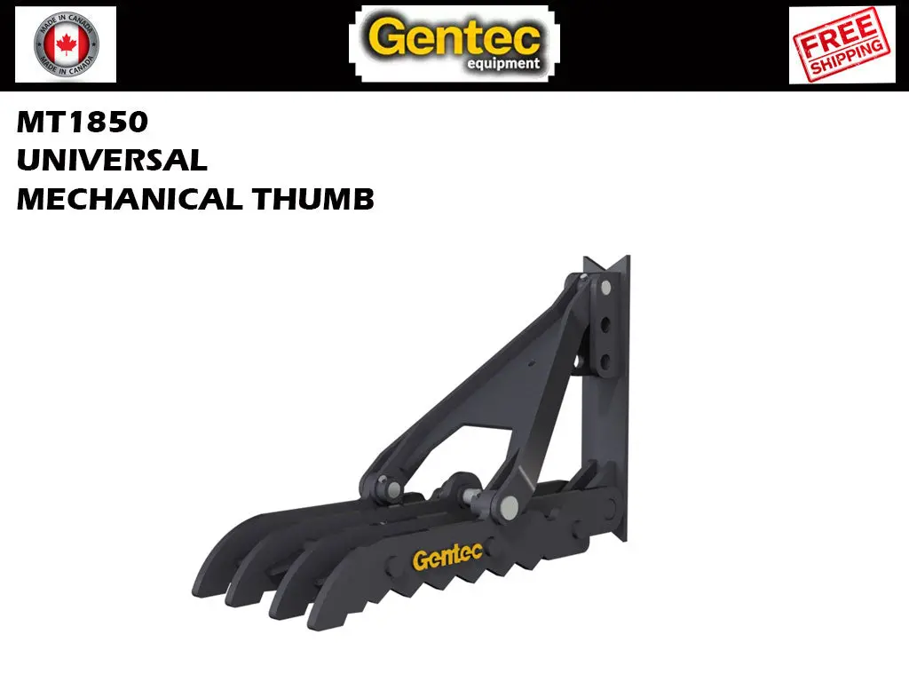 Mt1850 Gentec Universal Mechanical Excavator Thumbs, 22500-39000 Lbs Excavators 1