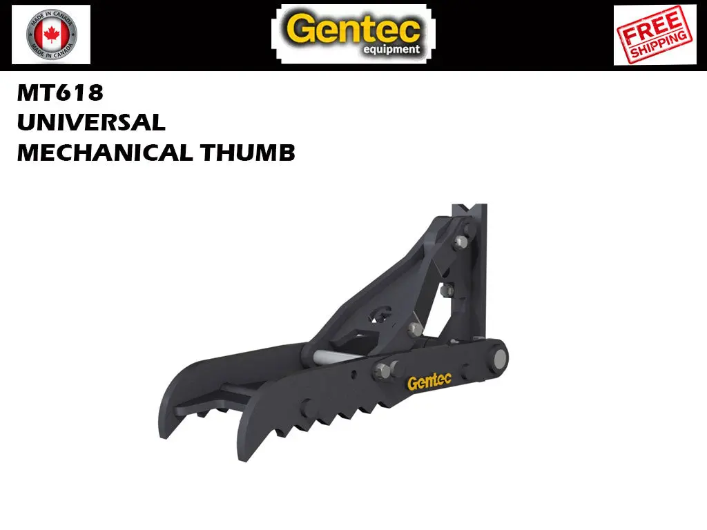 Mt618 Gentec Universal Mechanical Excavator Thumbs, 1500-3900 Lbs Excavators 1