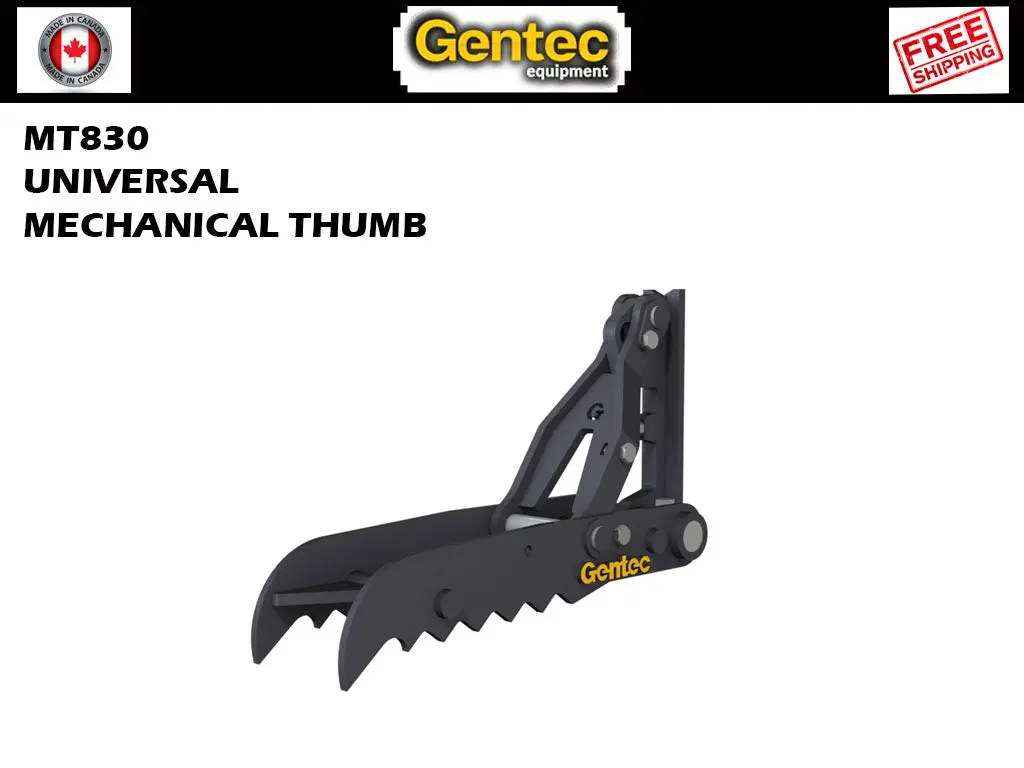 Mt830 Gentec Universal Mechanical Excavator Thumbs, 4000-9900 Lbs Excavators 1