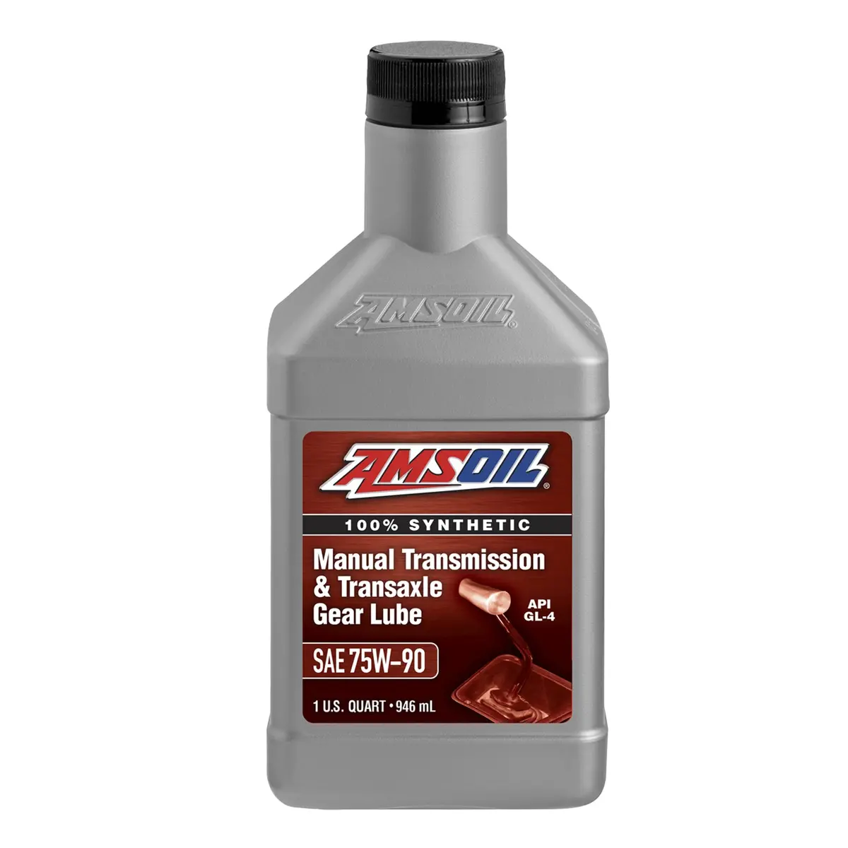 Amsoil 100% Synthetic Manual Transmission & Transaxle Gear Lube 75W90 1 Quart 1