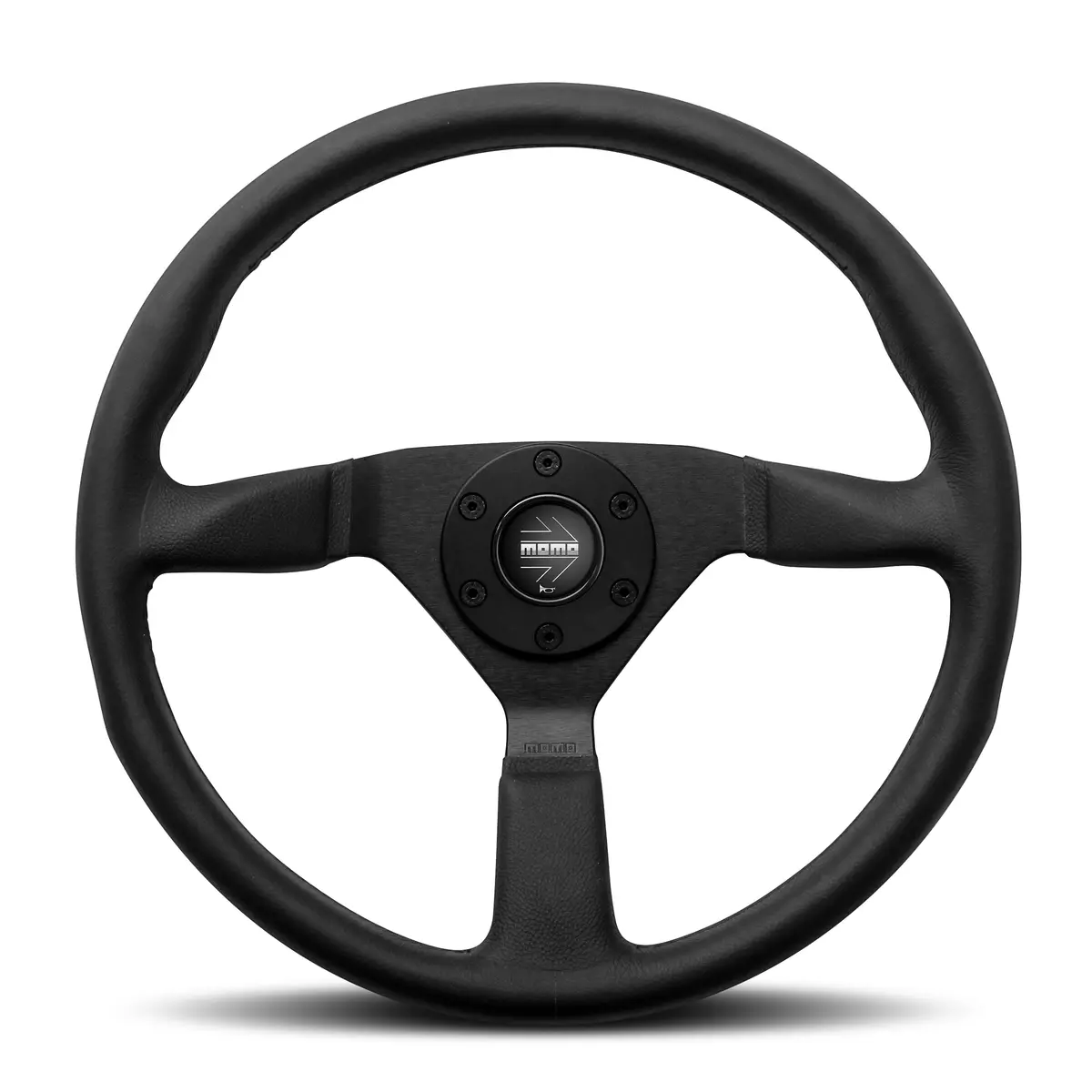 Momo Steering Wheel Monte Carlo 380 Black With Anodized Aluminum Centre Ring 1