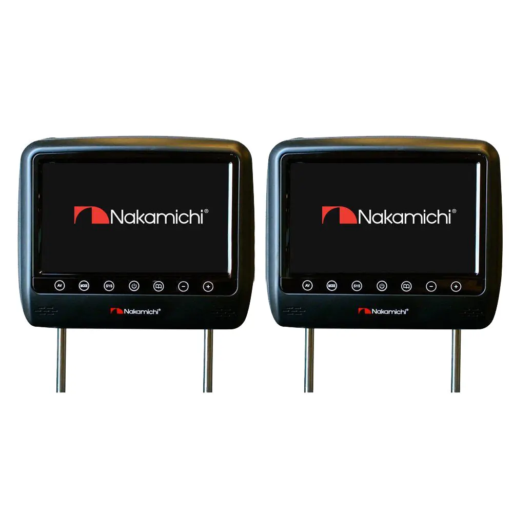 Nakamichi Car Headrest Monitor Nhm-900Pm 9" Mirrorlink 1