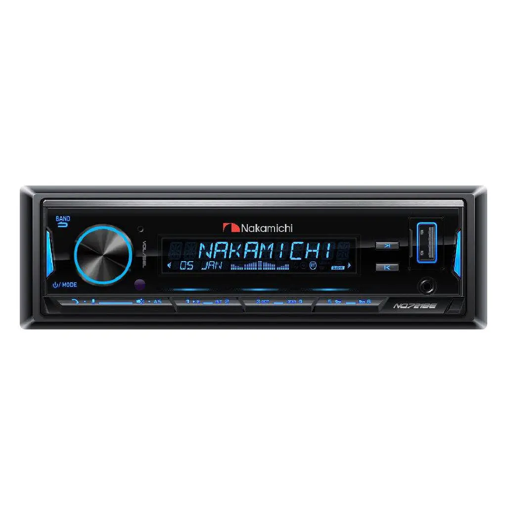 Nakamichi Headunit Nq-721Be 1Din Stereo With Bluetooth & Built-In Amplifier App Control 1
