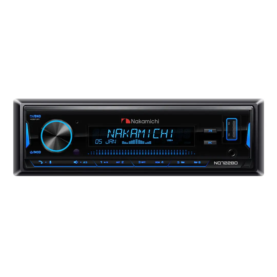 Nakamichi Headunit Nq-722Bd 1Din Stereo With Built-In Amplifier App Control 1