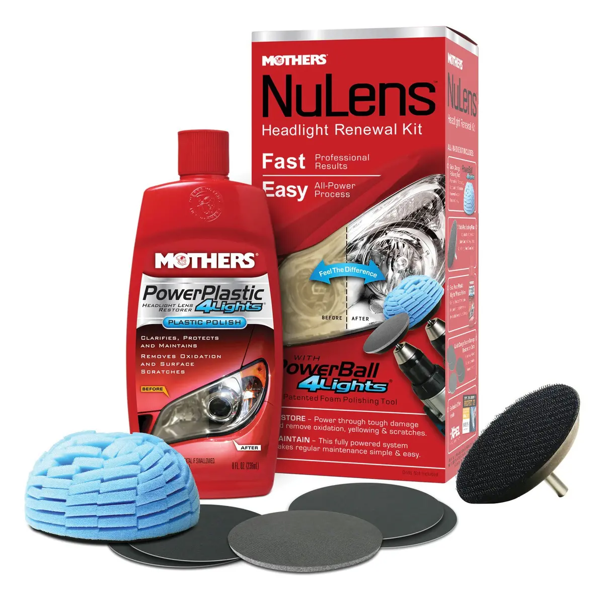 Mothers Nulens Headlight Renewal Kit 1