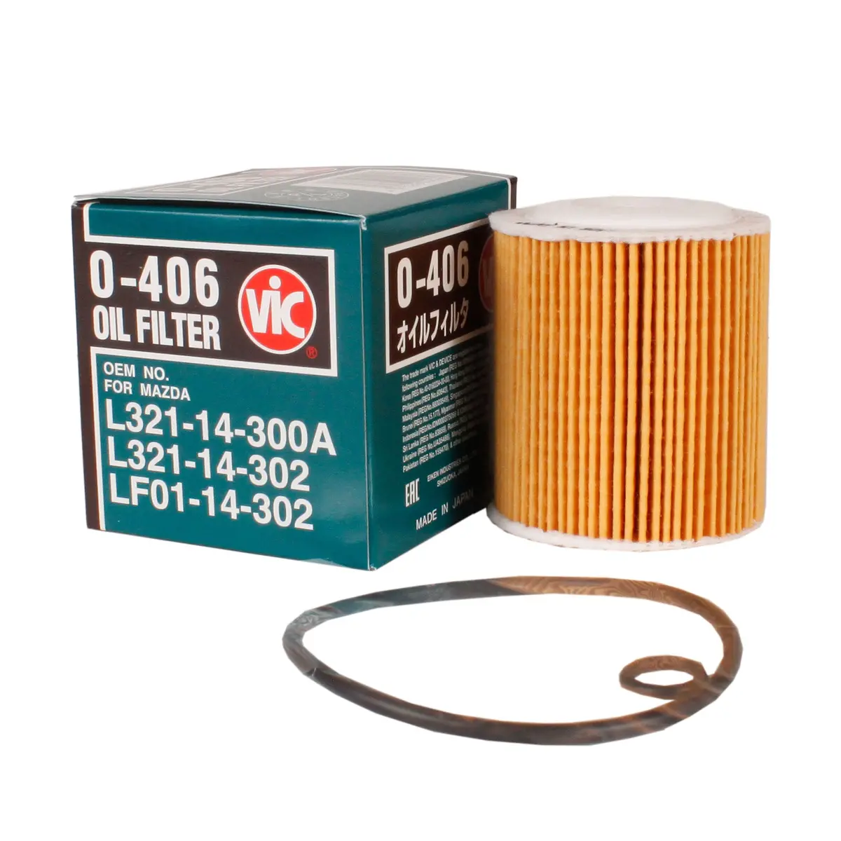 Vic Oil Filter Element Type O-406 For Mazda Cx-7, Mpv, Tribute 2.3 1