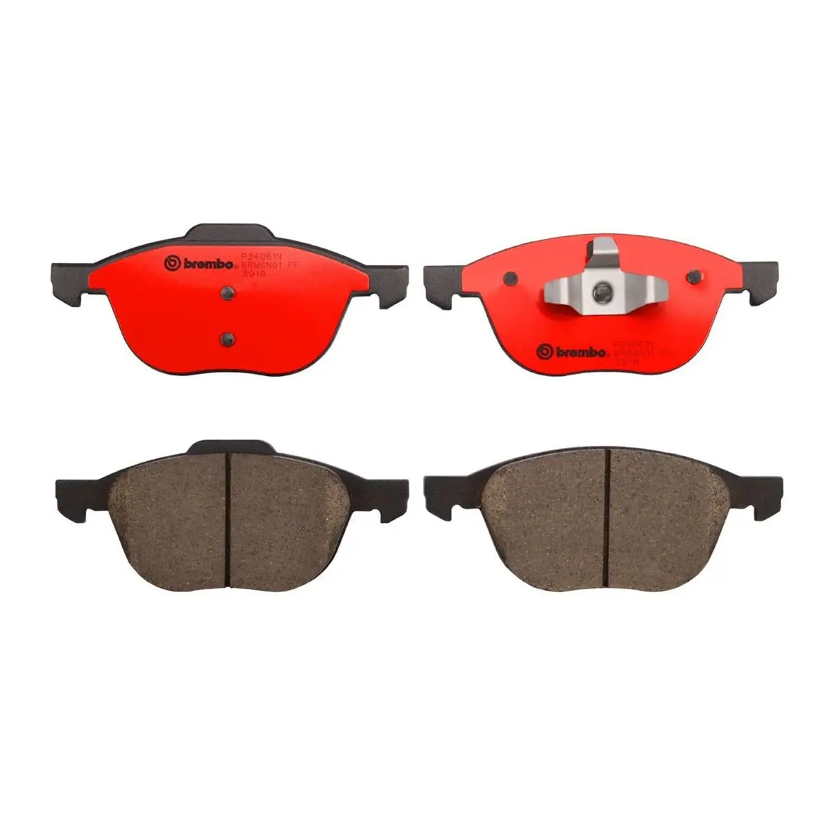 Brembo Front Ceramic Brake Pad P24061n For Ford Ecosport 2014-2021, Focus 2005-2019, Mazda 3 2004-2013 2