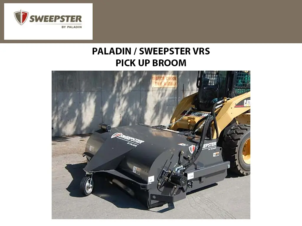 Paladin / Sweepster Vrs Pick Up Broom For Skid Steer Loaders 1