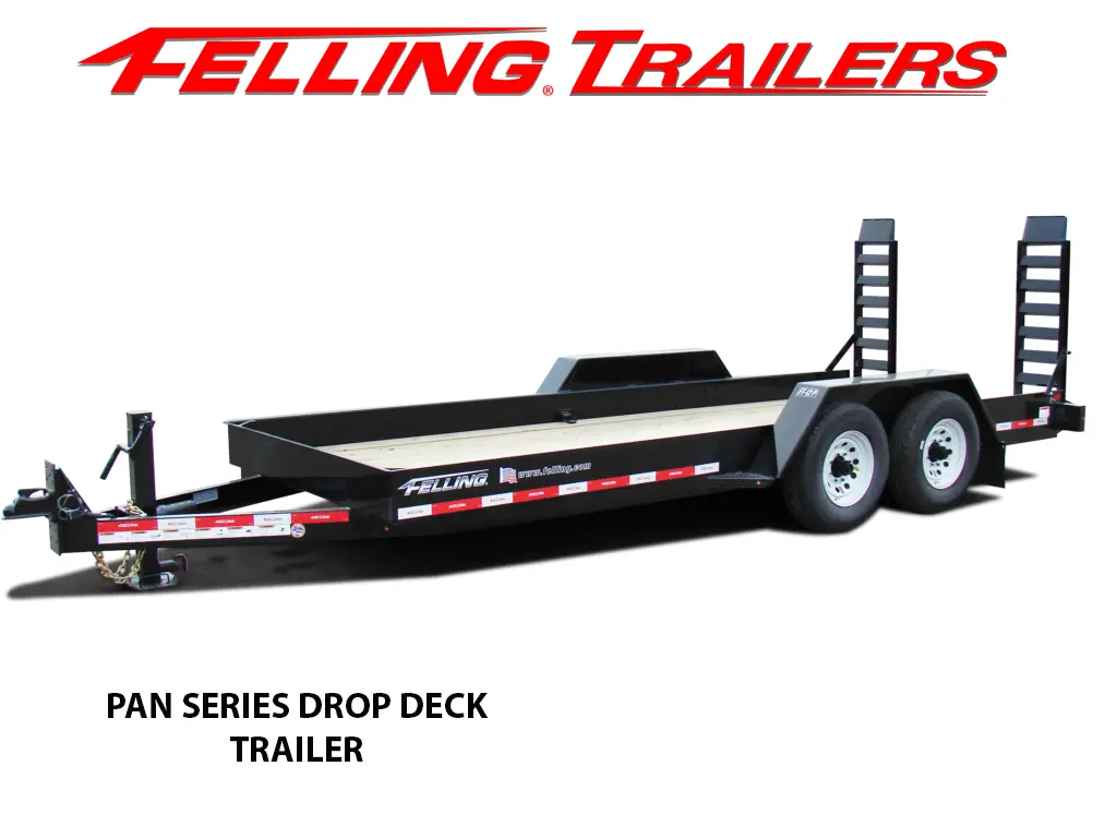 Felling Pan Series Drop Deck Skid Steer Trailer 1