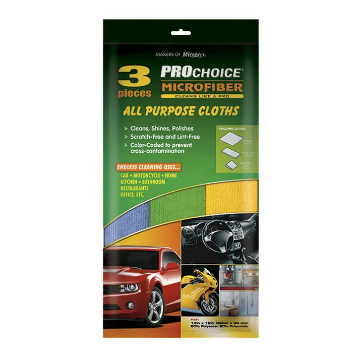Prochoice Microfiber All Purpose Cloth X 3 Large 16In X 16In 1