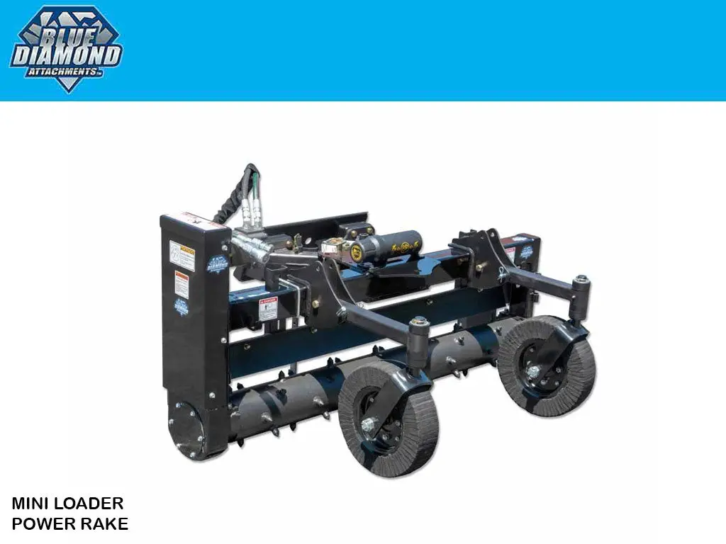 Blue Diamond Power Rake For Mini Loader 1