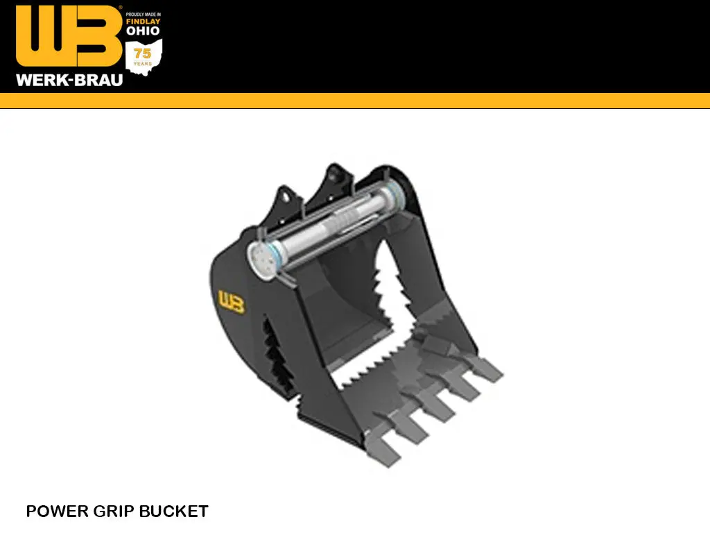 Werk Brau Power Grip Bucket For 7,500-14,000 Lbs. Backhoes 1
