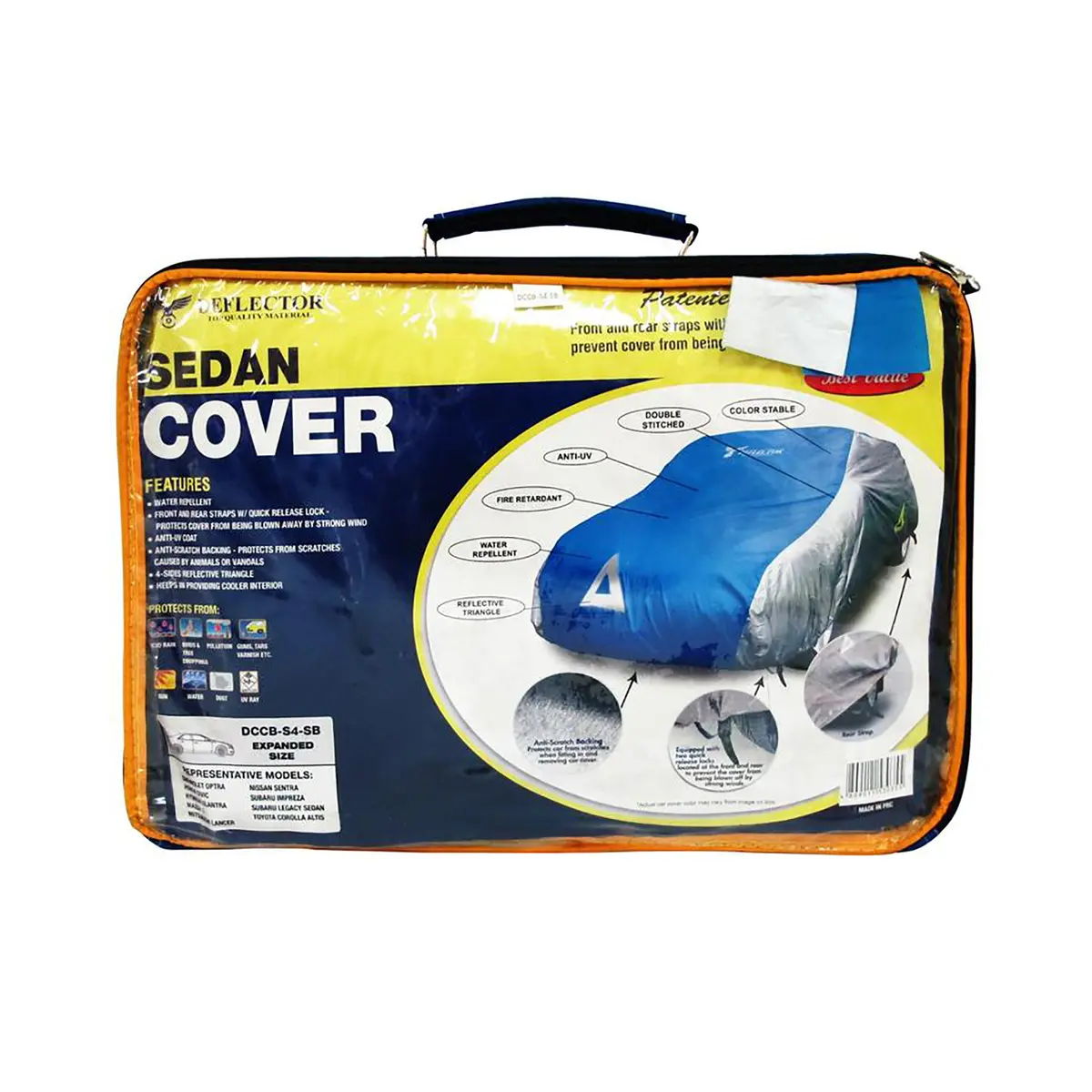 Deflector Water Resistant Car Cover Sedan Medium (Blue) 1