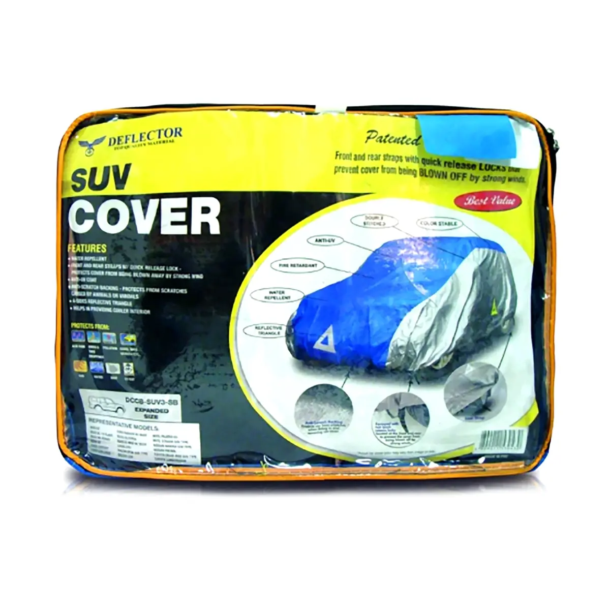 Deflector Water Resistant Car Cover Silver/Blue Suv Xxxxl 1