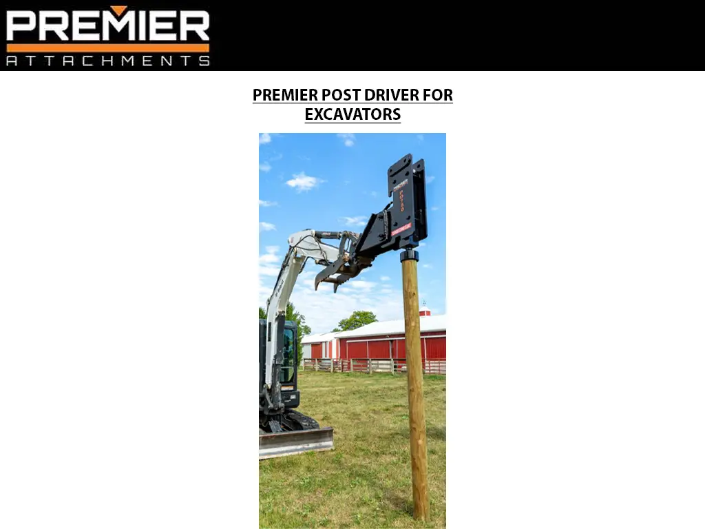 Premier Pd500e Post Driver For Mini Excavators 5000-13000 Lbs. Machines 1