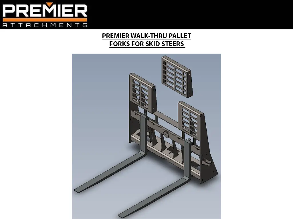 Premier Walk-Thru Pallet Forks For Skid Steers 1