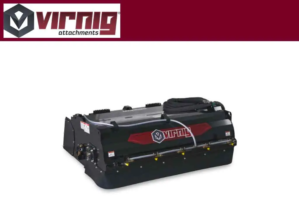 Virnig Pick Up Broom With Internal Water Tank For Skid Steer 1