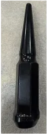 Spiked Black 60 Degree Cone Nut (M14x1.5) 1