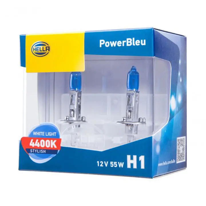 Hella Performance Powerbleu Halogen Bulb H1 55W 12V 1