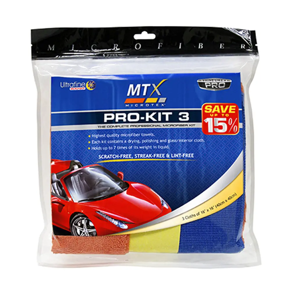 Microtex Prokit 3 (Terry / Chamois / Ultra) 16In. X 16In. 1