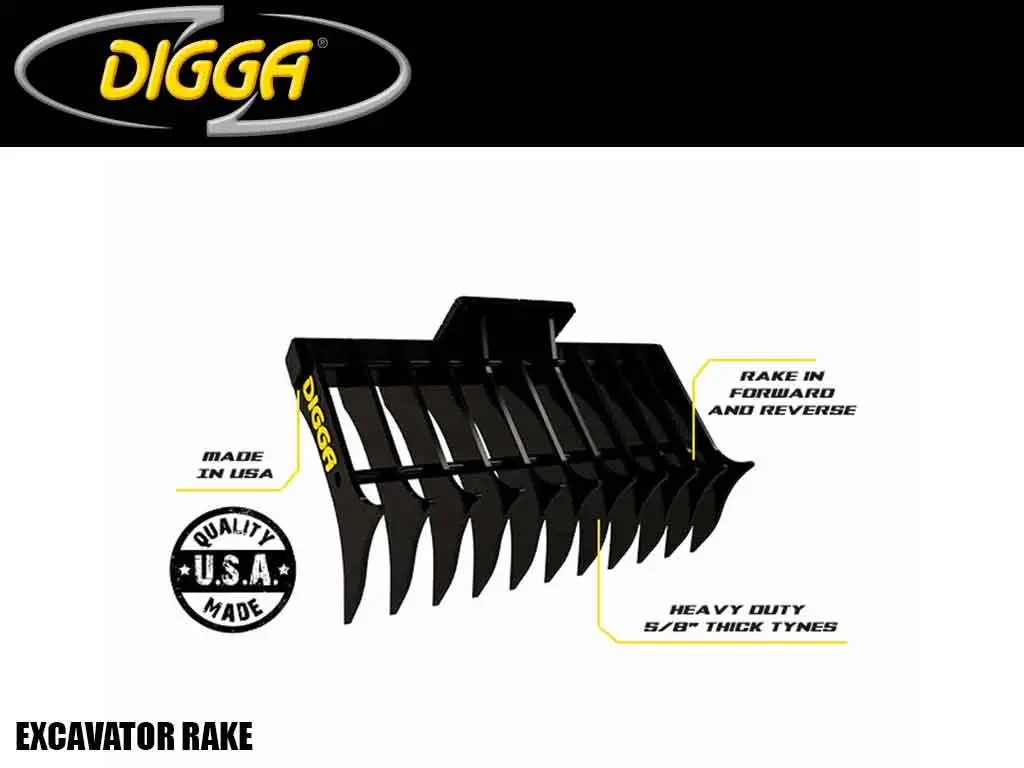 Digga Root Rake For Excavators 1