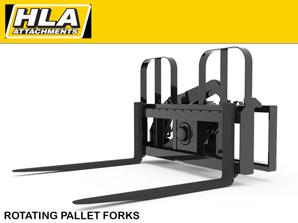 Hla Rotating Pallet Forks For Skid Steer 1