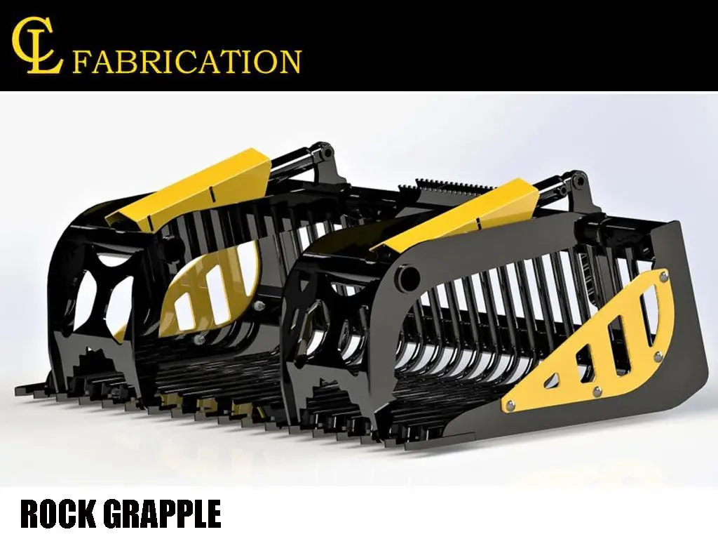 Cl Fabrication Ez Rock Grapple Bucket For Skid Steer 1