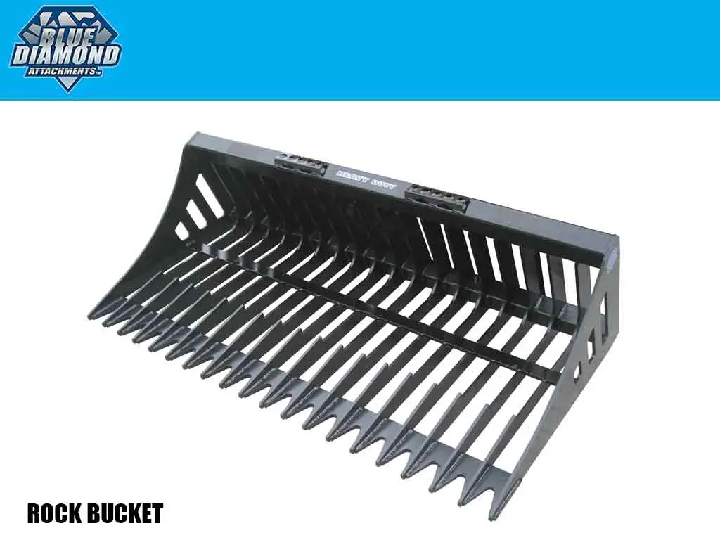 Blue Diamond Rock Bucket For Skid Steer Loader 1
