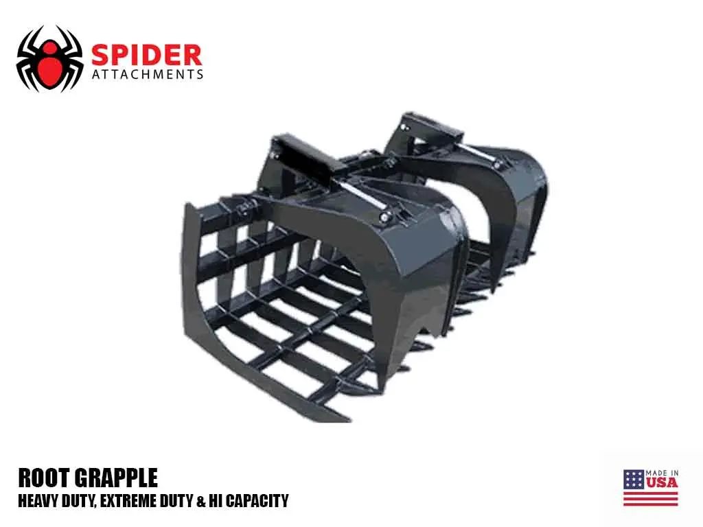 Spider Extreme Duty 72" Root Grapple For Skid Steer 1