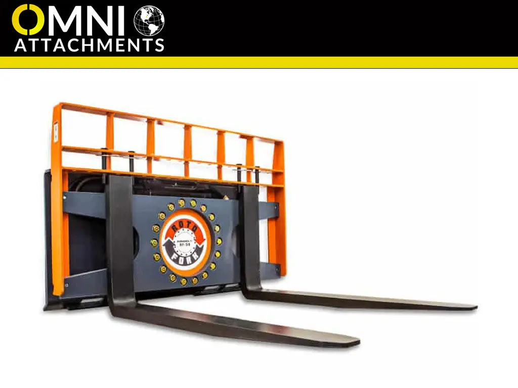Omni Attachments Rf-50 Rotating Skid Steer Pallet Forks 1