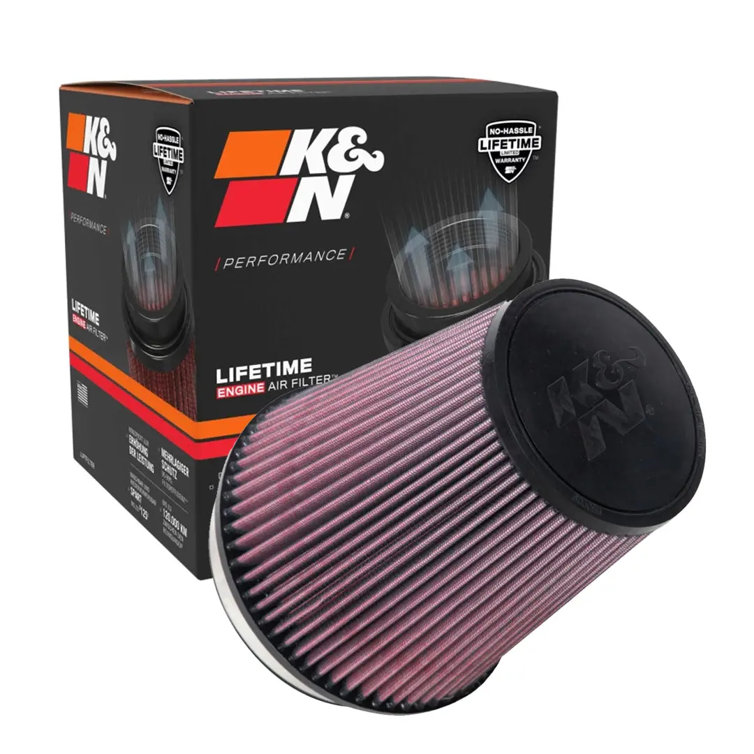 K&N Universal Clamp-On Air Filter Ru-1020 6" Inlet, 8" Height 1