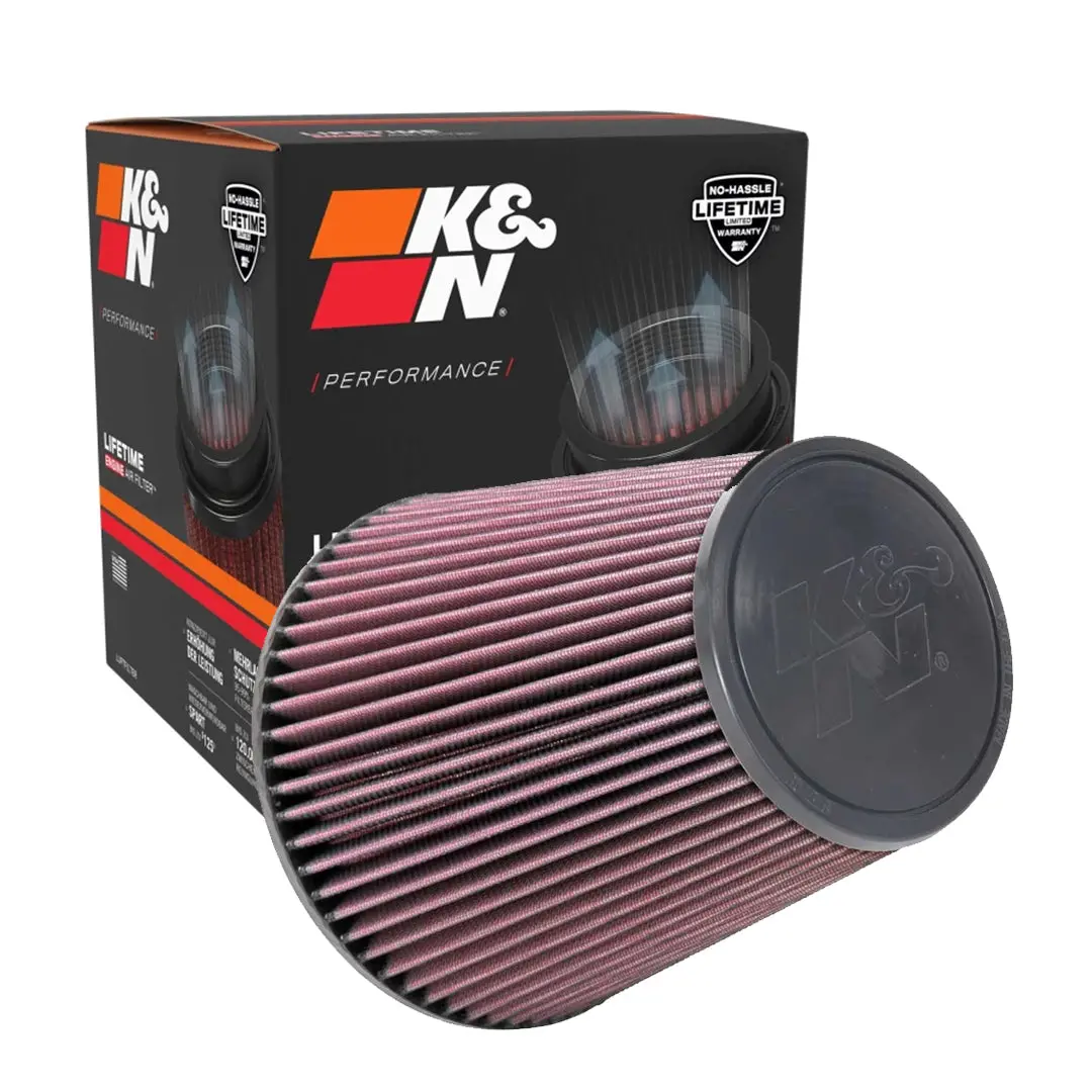 K&N Universal Clamp-On Air Filter Ru-1044 6" Inlet, 8" Height 1