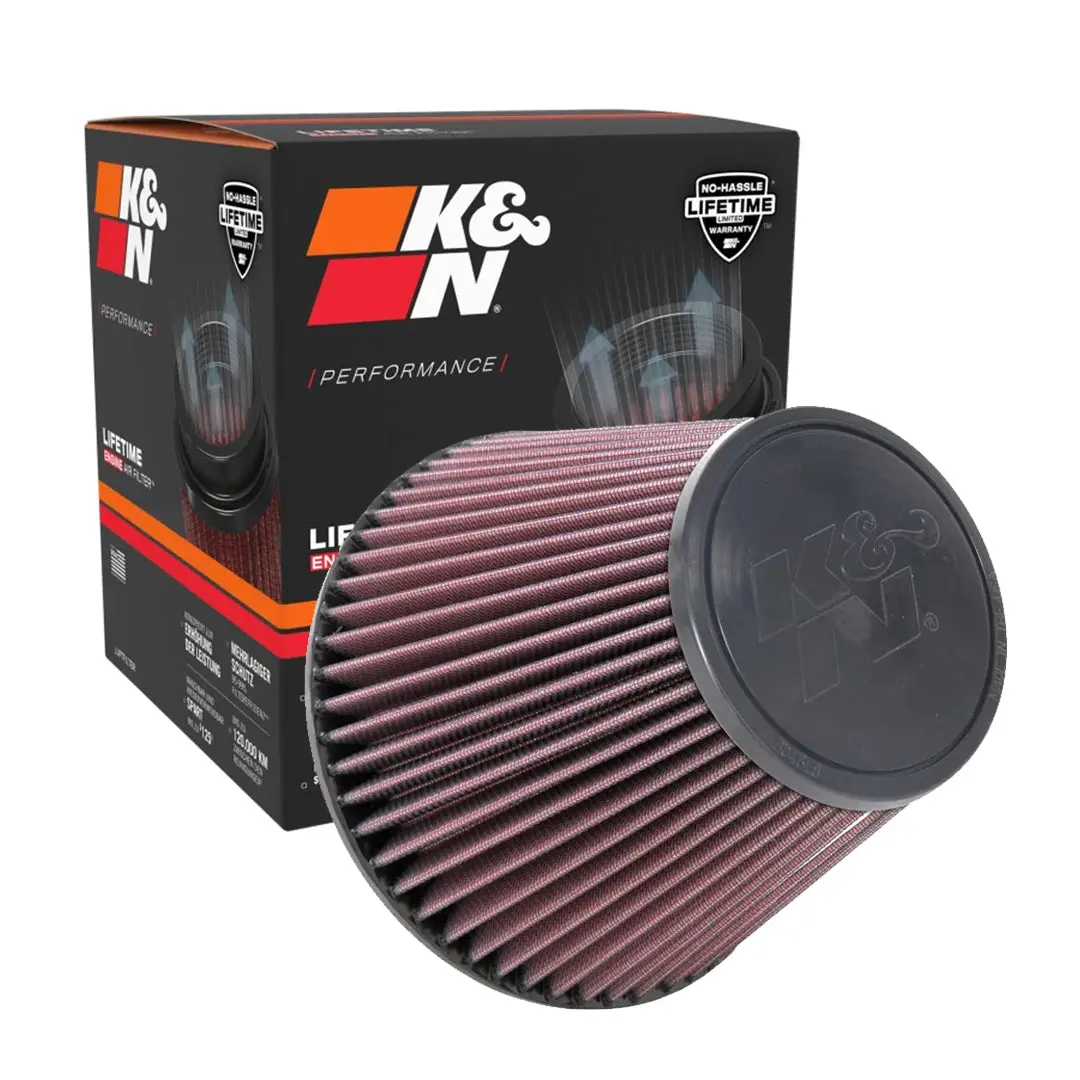 K&N Universal Clamp-On Air Filter Ru-1048 6" Inlet, 6" Height 1