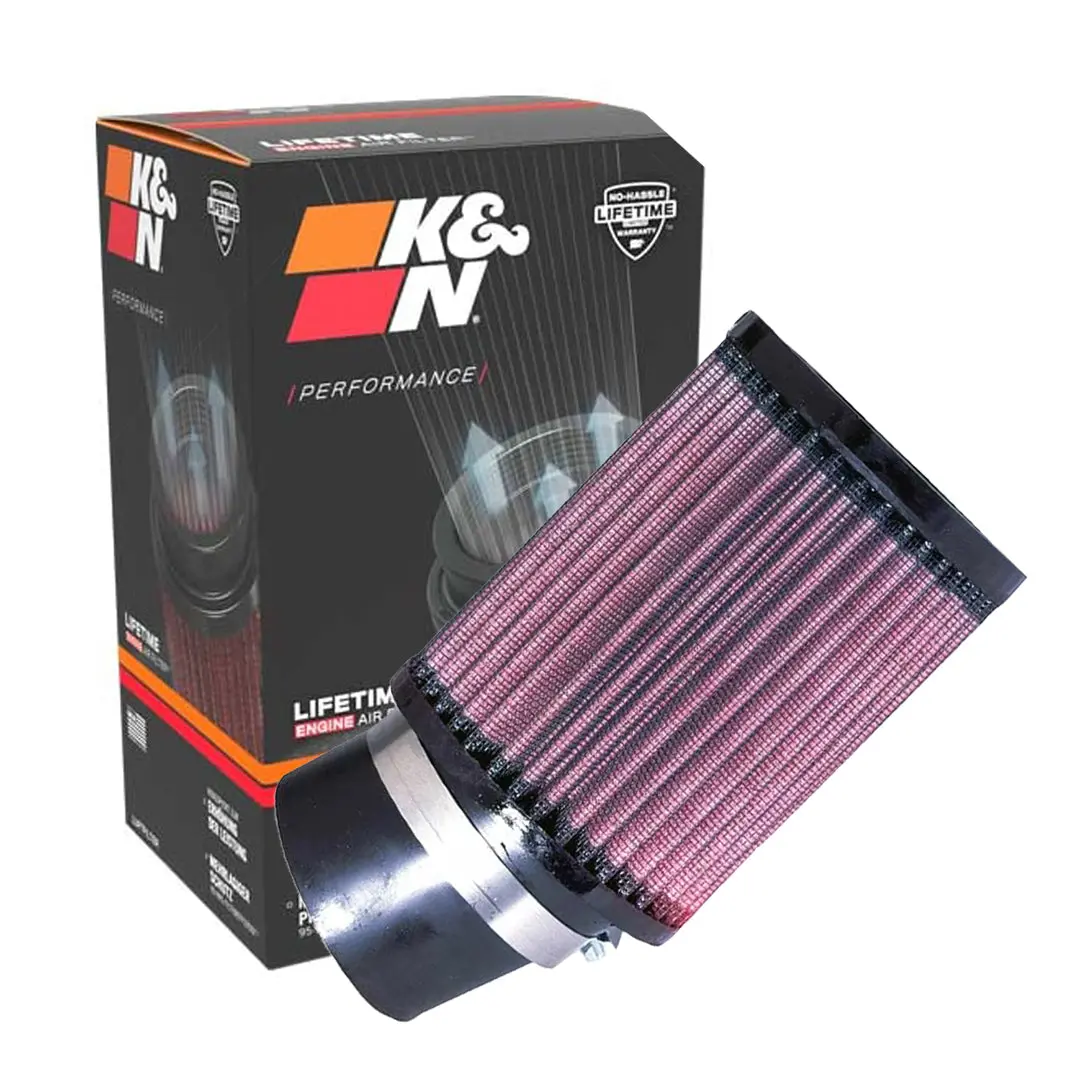 K&N Universal Clamp-On Air Filter Ru-1760 2.438" Inlet, 5" Height 1